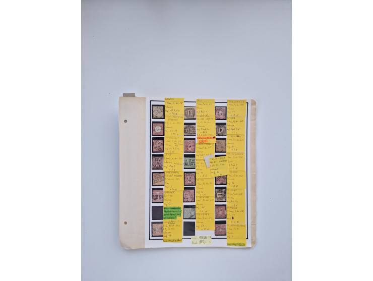 BADEN BIS WÜRTTEMBERG, Stempelsammlung auf einigen tausend Marken und Briefstücken und ein paar Dutzend Belegen, dabei auch N