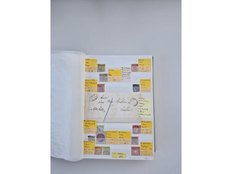 BADEN BIS WÜRTTEMBERG, Stempelsammlung auf einigen tausend Marken und Briefstücken und ein paar Dutzend Belegen, dabei auch N