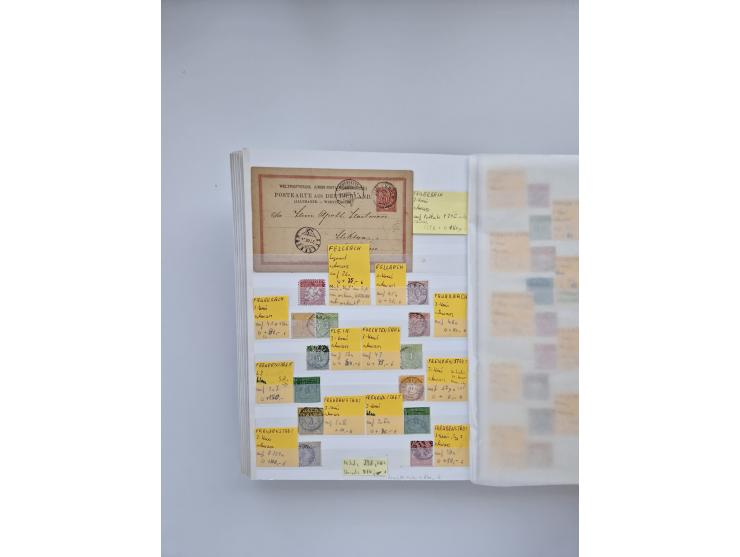 BADEN BIS WÜRTTEMBERG, Stempelsammlung auf einigen tausend Marken und Briefstücken und ein paar Dutzend Belegen, dabei auch N