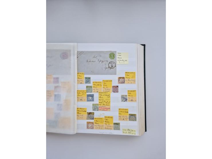 BADEN BIS WÜRTTEMBERG, Stempelsammlung auf einigen tausend Marken und Briefstücken und ein paar Dutzend Belegen, dabei auch N