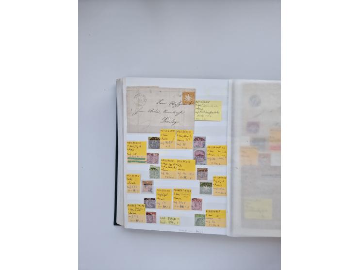 BADEN BIS WÜRTTEMBERG, Stempelsammlung auf einigen tausend Marken und Briefstücken und ein paar Dutzend Belegen, dabei auch N