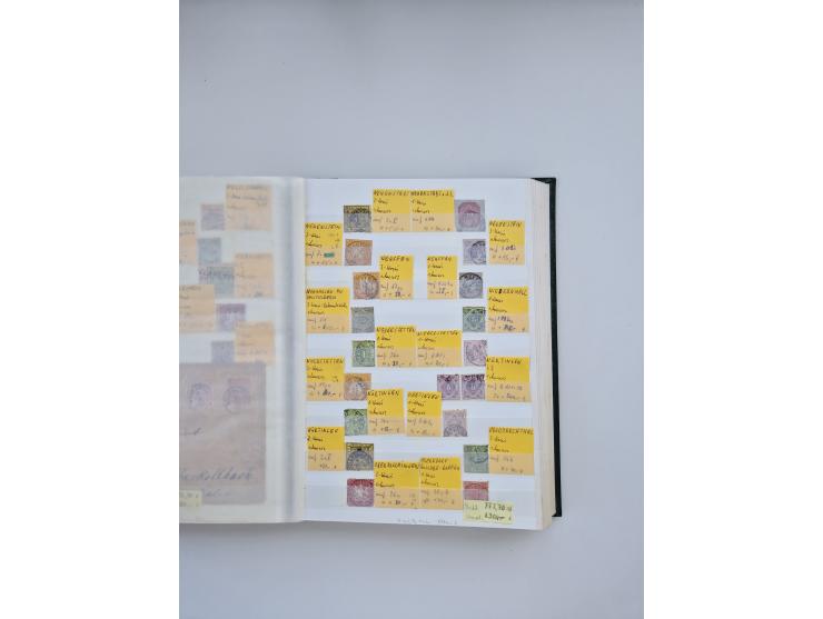 BADEN BIS WÜRTTEMBERG, Stempelsammlung auf einigen tausend Marken und Briefstücken und ein paar Dutzend Belegen, dabei auch N