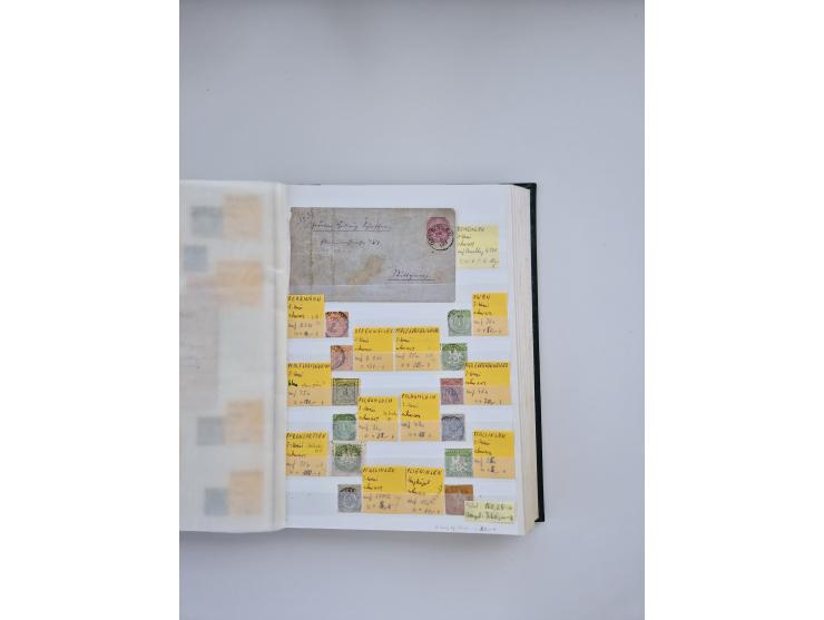 BADEN BIS WÜRTTEMBERG, Stempelsammlung auf einigen tausend Marken und Briefstücken und ein paar Dutzend Belegen, dabei auch N