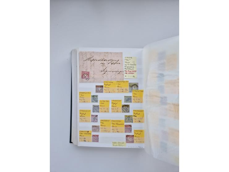 BADEN BIS WÜRTTEMBERG, Stempelsammlung auf einigen tausend Marken und Briefstücken und ein paar Dutzend Belegen, dabei auch N