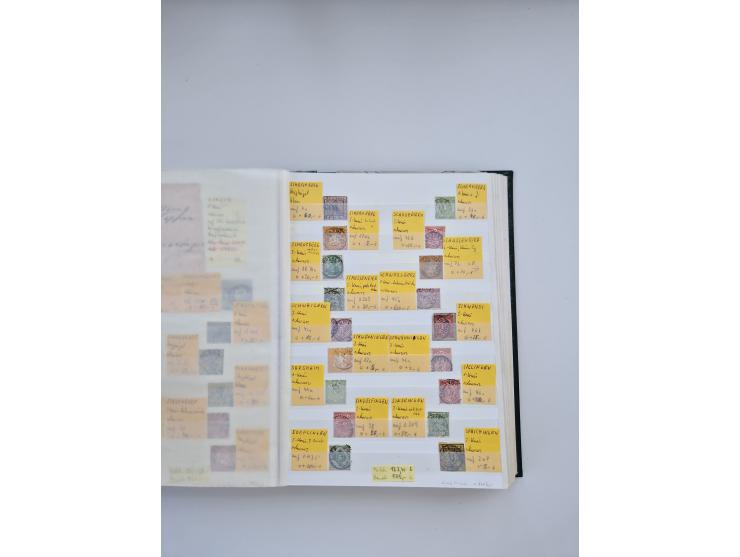 BADEN BIS WÜRTTEMBERG, Stempelsammlung auf einigen tausend Marken und Briefstücken und ein paar Dutzend Belegen, dabei auch N