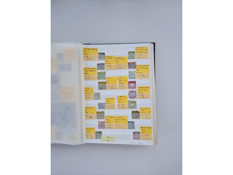 BADEN BIS WÜRTTEMBERG, Stempelsammlung auf einigen tausend Marken und Briefstücken und ein paar Dutzend Belegen, dabei auch N