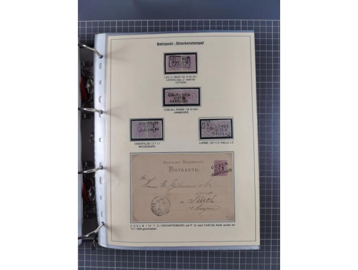 1875/89, gestempelte Spezialsammlung “Pfennig/-e” mit etwas über 130 Briefen und Karten, ab Brustschilde in Pfennigwährung ve