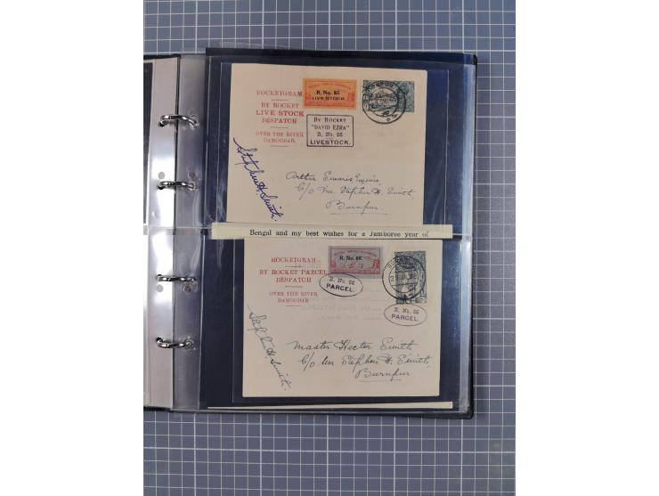 Indien: 1935/38, kleine Sammlung mit 13 Briefen und Karten mit u.a. Hopferwieser Nr. SS-02, SS-19 bis 22 und S-53 sowie SS-34