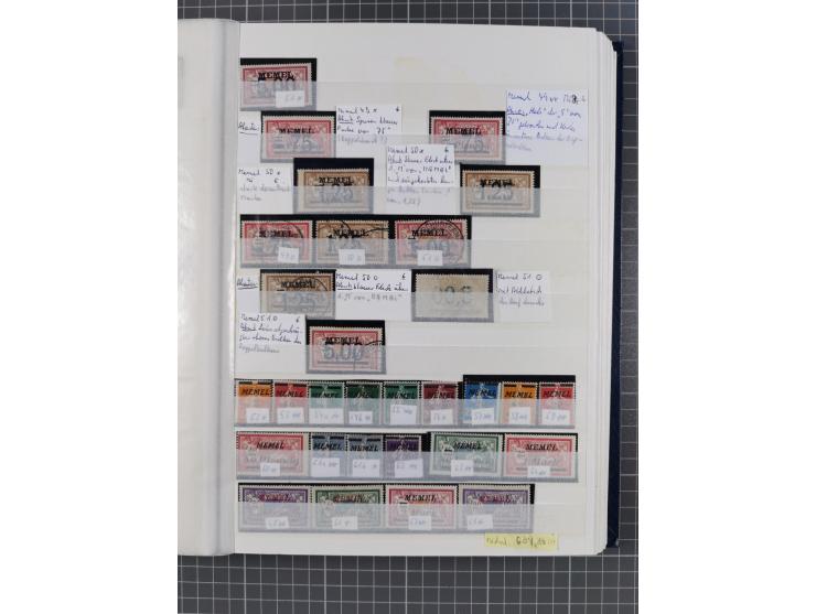 1920/23, postfrische, ungebrauchte und gestempelte Partie im Steckbuch, einige hundert Werte