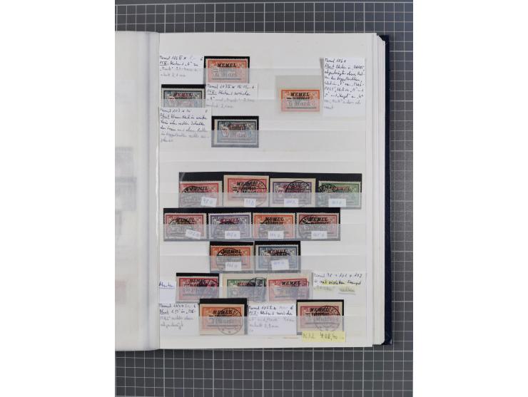 1920/23, postfrische, ungebrauchte und gestempelte Partie im Steckbuch, einige hundert Werte