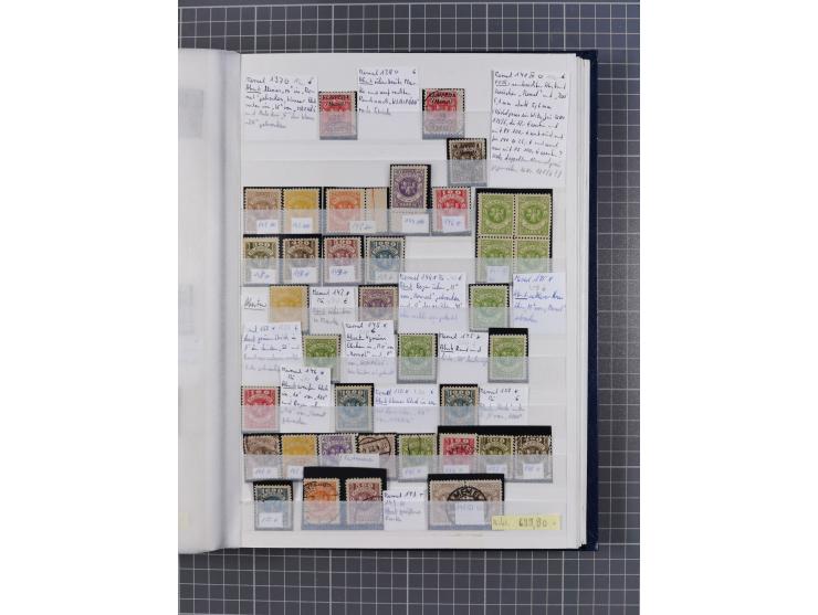 1920/23, postfrische, ungebrauchte und gestempelte Partie im Steckbuch, einige hundert Werte