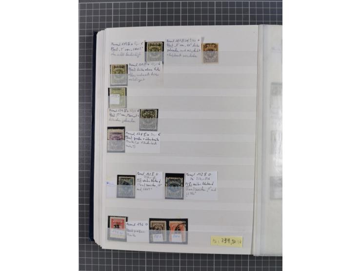 1920/23, postfrische, ungebrauchte und gestempelte Partie im Steckbuch, einige hundert Werte