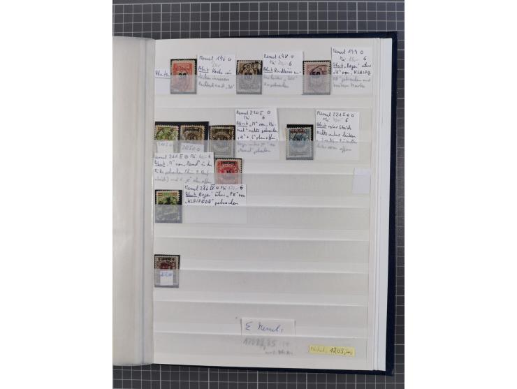 1920/23, postfrische, ungebrauchte und gestempelte Partie im Steckbuch, einige hundert Werte