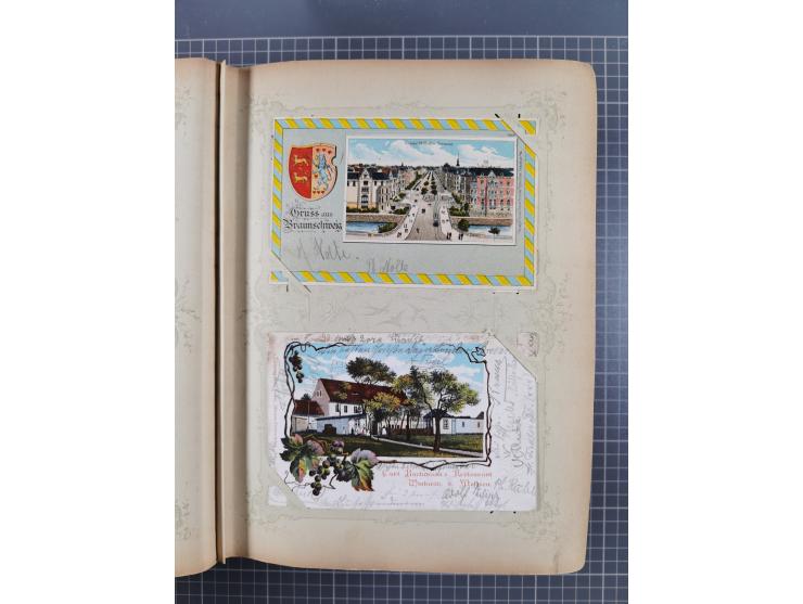 DEUTSCHLAND: 1898/1910, 370 Lithos, Topografie mit vielen besseren Ansichten, im alten Ansichtskartenalbum