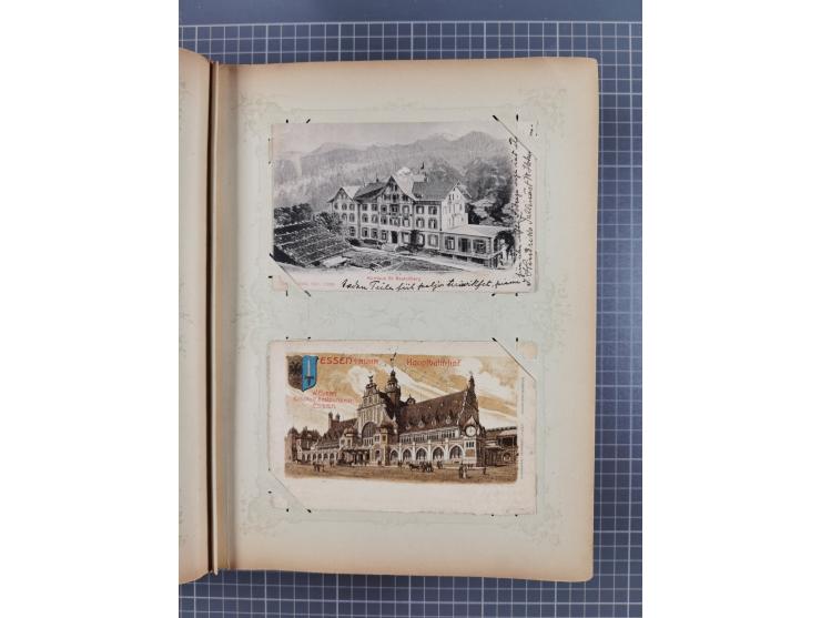 DEUTSCHLAND: 1898/1910, 370 Lithos, Topografie mit vielen besseren Ansichten, im alten Ansichtskartenalbum