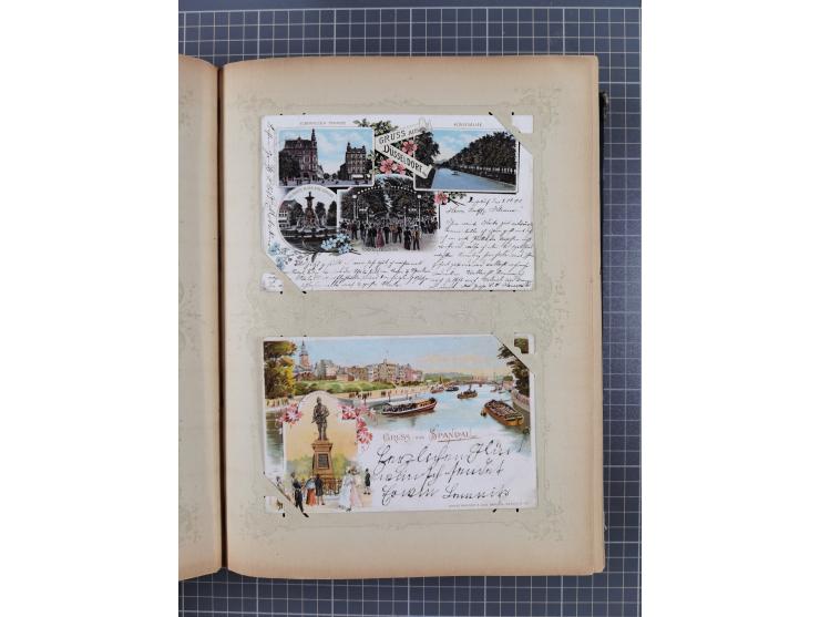 DEUTSCHLAND: 1898/1910, 370 Lithos, Topografie mit vielen besseren Ansichten, im alten Ansichtskartenalbum