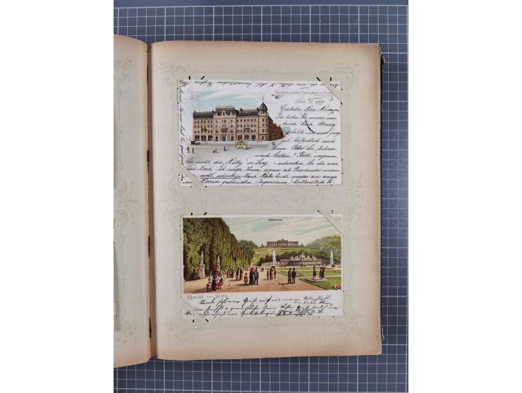 DEUTSCHLAND: 1898/1910, 370 Lithos, Topografie mit vielen besseren Ansichten, im alten Ansichtskartenalbum