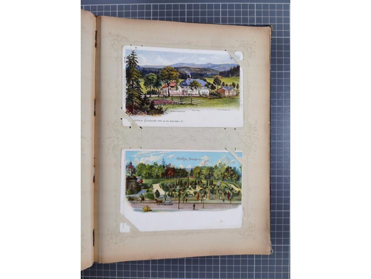 DEUTSCHLAND: 1898/1910, 370 Lithos, Topografie mit vielen besseren Ansichten, im alten Ansichtskartenalbum