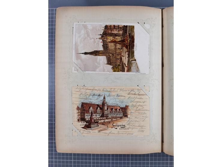 DEUTSCHLAND: 1898/1910, 370 Lithos, Topografie mit vielen besseren Ansichten, im alten Ansichtskartenalbum