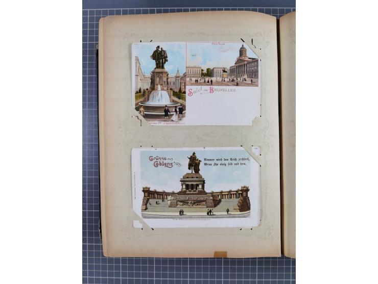 DEUTSCHLAND: 1898/1910, 370 Lithos, Topografie mit vielen besseren Ansichten, im alten Ansichtskartenalbum