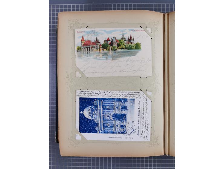 DEUTSCHLAND: 1898/1910, 370 Lithos, Topografie mit vielen besseren Ansichten, im alten Ansichtskartenalbum