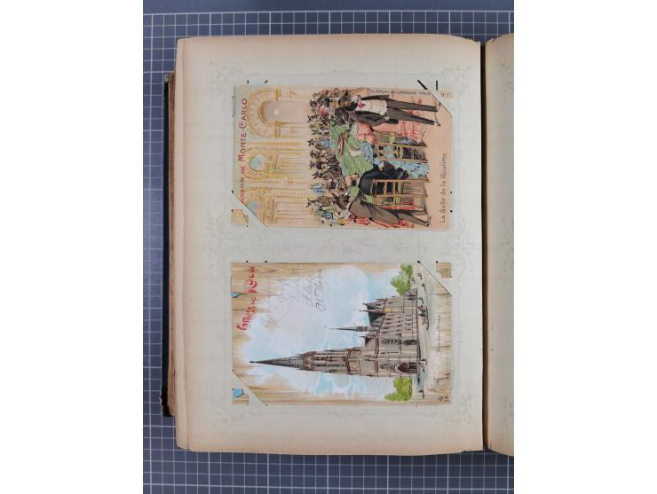 DEUTSCHLAND: 1898/1910, 370 Lithos, Topografie mit vielen besseren Ansichten, im alten Ansichtskartenalbum