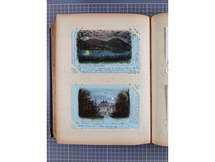 DEUTSCHLAND: 1898/1910, 370 Lithos, Topografie mit vielen besseren Ansichten, im alten Ansichtskartenalbum