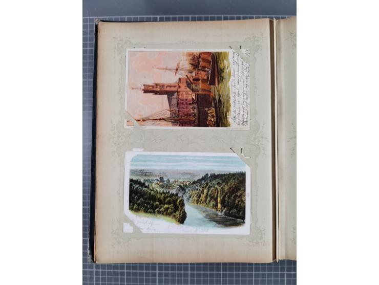 DEUTSCHLAND: 1898/1910, 370 Lithos, Topografie mit vielen besseren Ansichten, im alten Ansichtskartenalbum