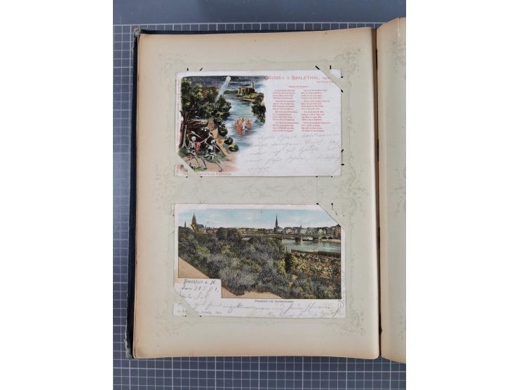 DEUTSCHLAND: 1898/1910, 370 Lithos, Topografie mit vielen besseren Ansichten, im alten Ansichtskartenalbum