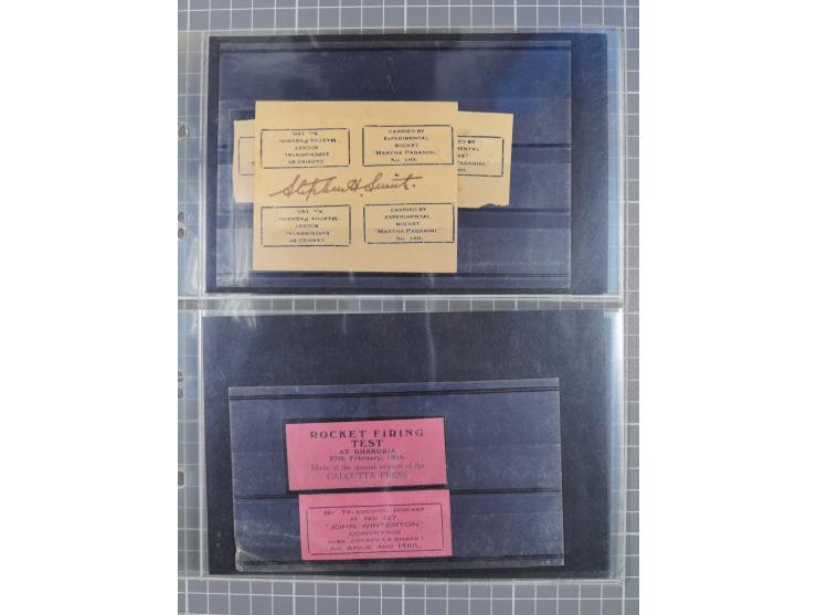 Indien: 1935/38, kleine Sammlung “Vignetten” mit Paaren und Einheiten und Kehrdruck-Paar im Viererblock, in guter Erhaltung