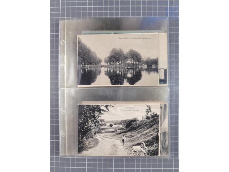 BRANDENBURG: 1900/35, 1 Album mit 276 Ansichtskarten, alles Topografie, meistens Kaiserreich, nur bessere Ansichten (Straßen,