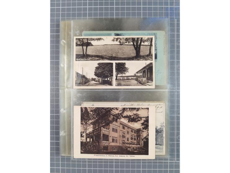 BRANDENBURG: 1900/35, 1 Album mit 276 Ansichtskarten, alles Topografie, meistens Kaiserreich, nur bessere Ansichten (Straßen,