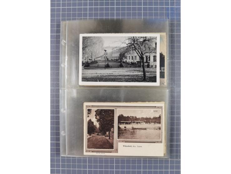 BRANDENBURG: 1900/35, 1 Album mit 276 Ansichtskarten, alles Topografie, meistens Kaiserreich, nur bessere Ansichten (Straßen,