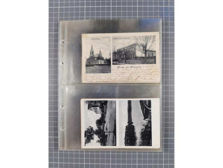 BRANDENBURG: 1900/35, 1 Album mit 276 Ansichtskarten, alles Topografie, meistens Kaiserreich, nur bessere Ansichten (Straßen,