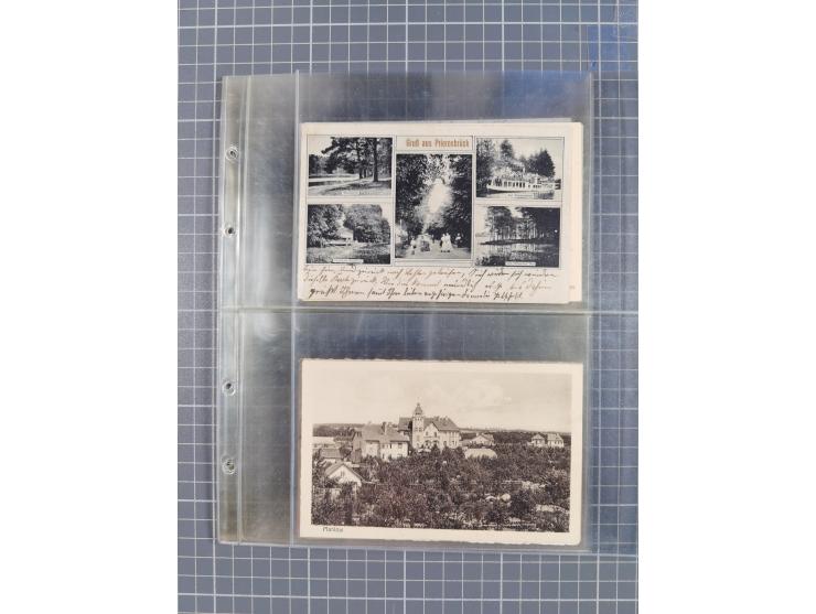 BRANDENBURG: 1900/35, 1 Album mit 276 Ansichtskarten, alles Topografie, meistens Kaiserreich, nur bessere Ansichten (Straßen,