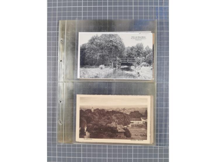 BRANDENBURG: 1900/35, 1 Album mit 276 Ansichtskarten, alles Topografie, meistens Kaiserreich, nur bessere Ansichten (Straßen,