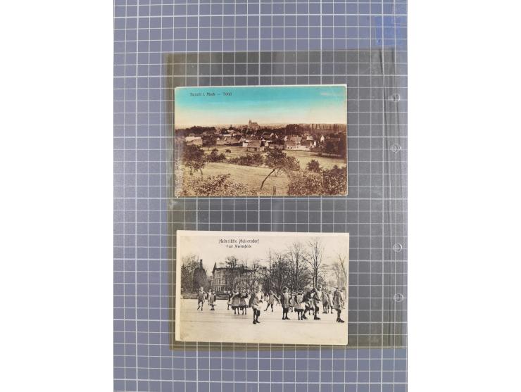 BRANDENBURG: 1900/35, 1 Album mit 276 Ansichtskarten, alles Topografie, meistens Kaiserreich, nur bessere Ansichten (Straßen,