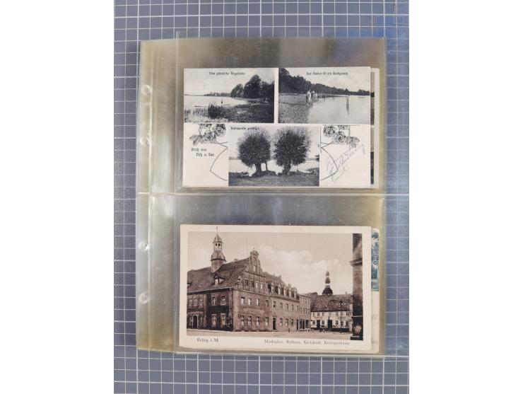 BRANDENBURG: 1900/35, 1 Album mit 276 Ansichtskarten, alles Topografie, meistens Kaiserreich, nur bessere Ansichten (Straßen,