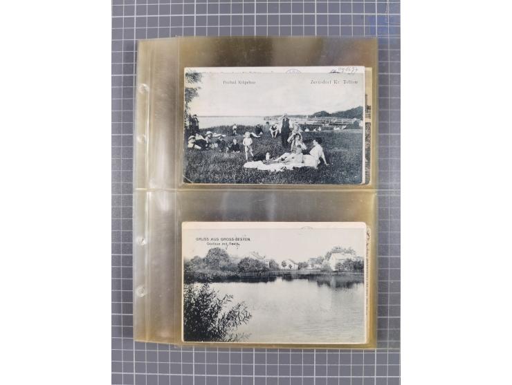 BRANDENBURG: 1900/35, 1 Album mit 276 Ansichtskarten, alles Topografie, meistens Kaiserreich, nur bessere Ansichten (Straßen,