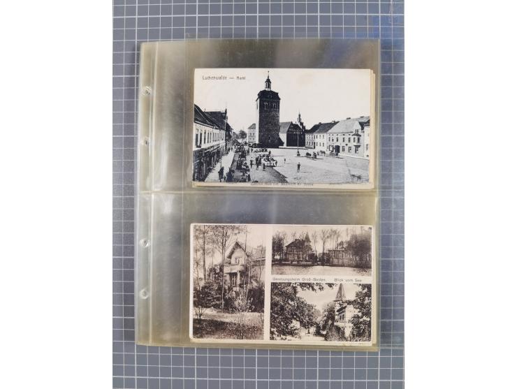 BRANDENBURG: 1900/35, 1 Album mit 276 Ansichtskarten, alles Topografie, meistens Kaiserreich, nur bessere Ansichten (Straßen,