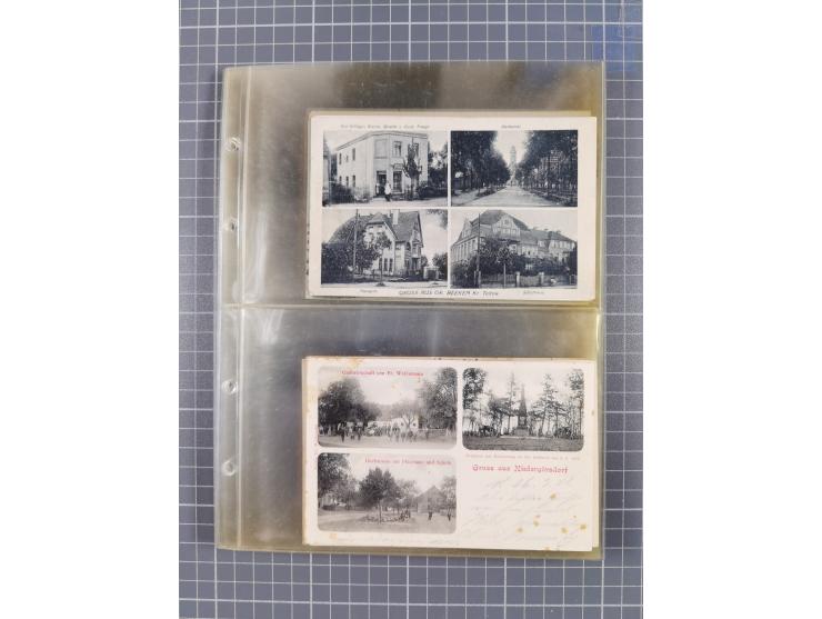 BRANDENBURG: 1900/35, 1 Album mit 276 Ansichtskarten, alles Topografie, meistens Kaiserreich, nur bessere Ansichten (Straßen,