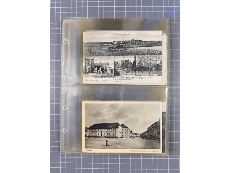 BRANDENBURG: 1900/35, 1 Album mit 276 Ansichtskarten, alles Topografie, meistens Kaiserreich, nur bessere Ansichten (Straßen,