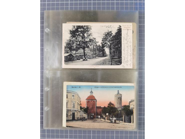 BRANDENBURG: 1900/35, 1 Album mit 276 Ansichtskarten, alles Topografie, meistens Kaiserreich, nur bessere Ansichten (Straßen,
