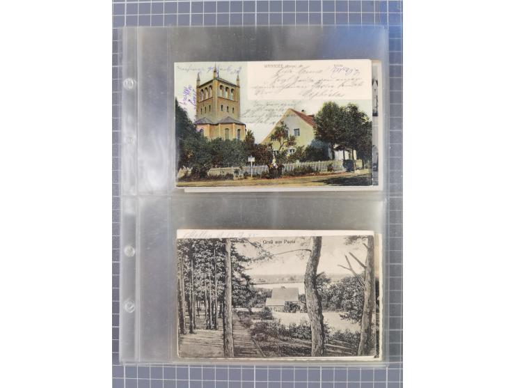 BRANDENBURG: 1900/35, 1 Album mit 276 Ansichtskarten, alles Topografie, meistens Kaiserreich, nur bessere Ansichten (Straßen,