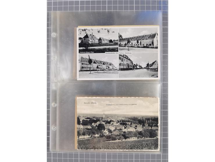 BRANDENBURG: 1900/35, 1 Album mit 276 Ansichtskarten, alles Topografie, meistens Kaiserreich, nur bessere Ansichten (Straßen,