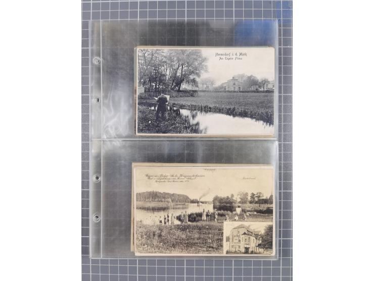 BRANDENBURG: 1900/35, 1 Album mit 276 Ansichtskarten, alles Topografie, meistens Kaiserreich, nur bessere Ansichten (Straßen,