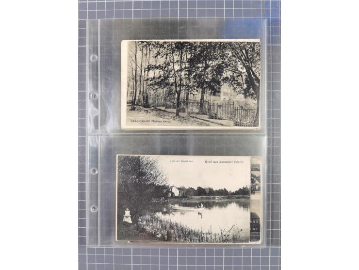 BRANDENBURG: 1900/35, 1 Album mit 276 Ansichtskarten, alles Topografie, meistens Kaiserreich, nur bessere Ansichten (Straßen,