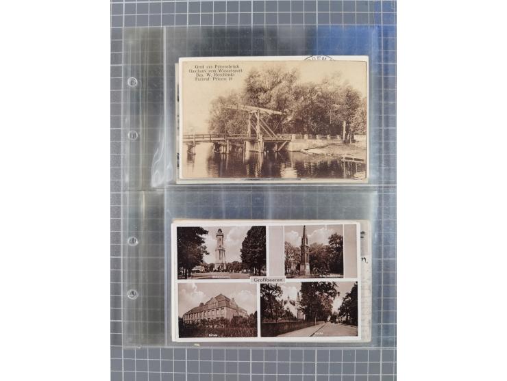 BRANDENBURG: 1900/35, 1 Album mit 276 Ansichtskarten, alles Topografie, meistens Kaiserreich, nur bessere Ansichten (Straßen,