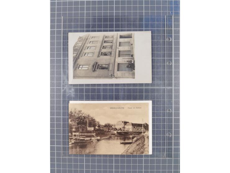 BRANDENBURG: 1900/35, 1 Album mit 276 Ansichtskarten, alles Topografie, meistens Kaiserreich, nur bessere Ansichten (Straßen,