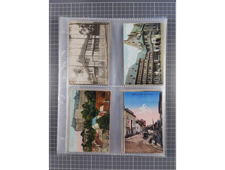 DEUTSCHLAND: 1900/35, 1 Album mit 490 Ansichtskarten, alles Topografie, meist Kaiserreich, nur bessere Ansichten (Straßen, Pl